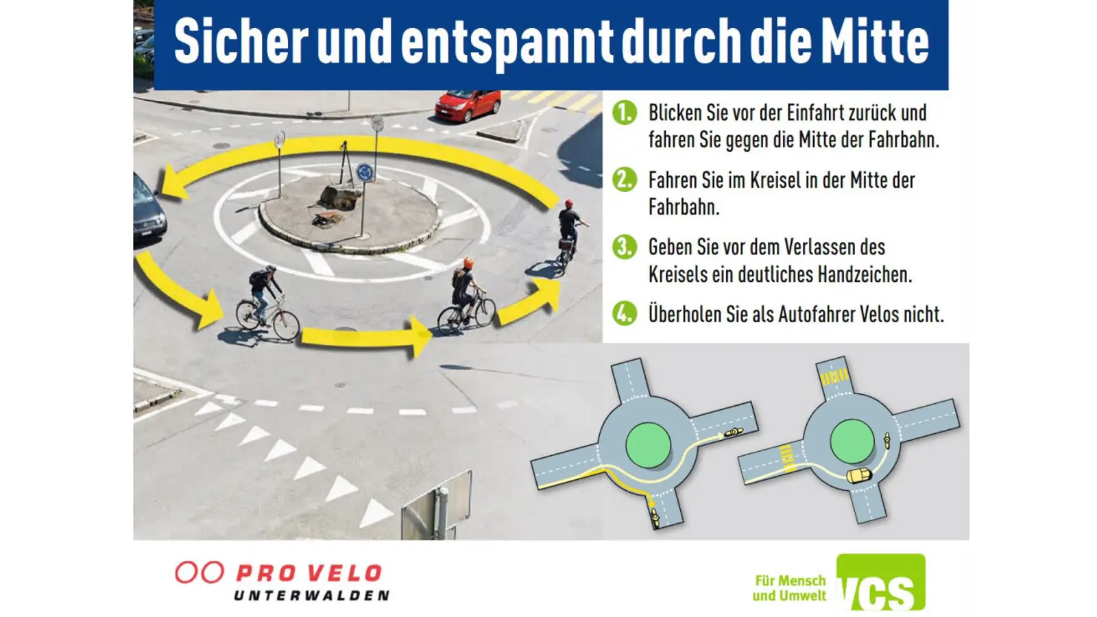 Verkehrssicherheit: Velo: sicher und entspannt durch die Mitte