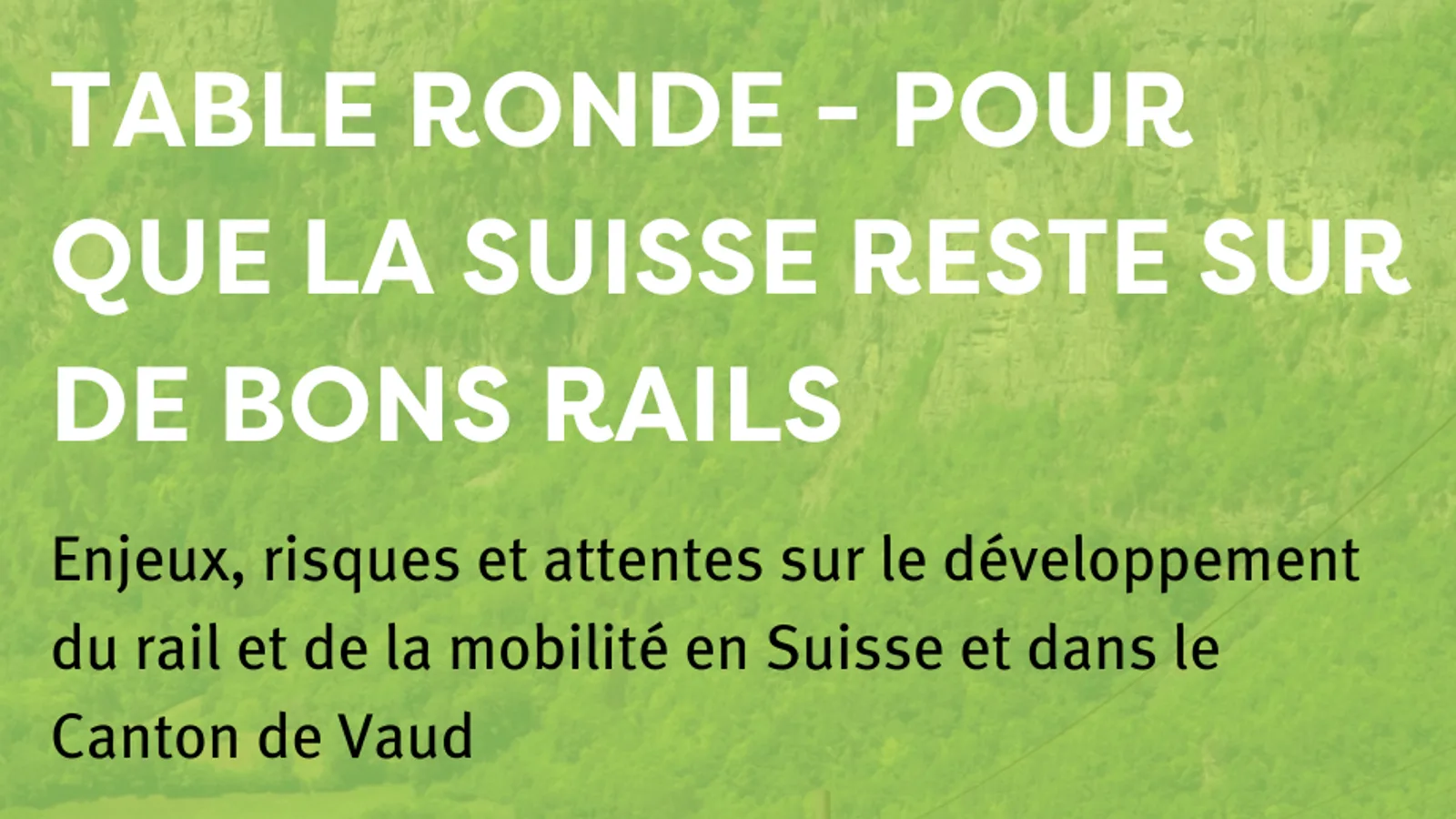 Conference Pour que la Suisse reste sur de bons rails 1