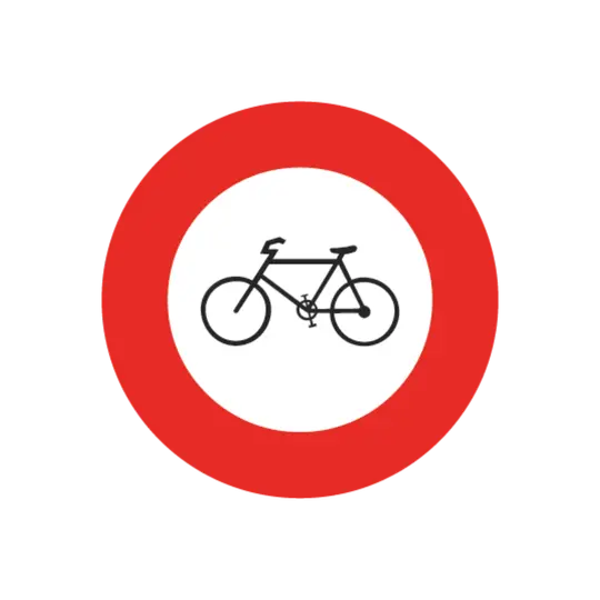 Verbot für Fahrräder und Motorfahrräder